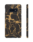 Marble Black and Gold Tough Case, iPhone Tough Case, Samsung Tough Case, Google Pixel Case, Gold marble  Phone Cover, iPhone Tough Case.