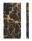 Marble Black and Gold Tough Case, iPhone Tough Case, Samsung Tough Case, Google Pixel Case, Gold marble  Phone Cover, iPhone Tough Case.