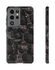 Dark floral Vintage phone case,Black retro Tough Case,iPhone 15 14 Pro Max|Glossy or Matte,Gothic, Galaxy Tough Case S23 S22 S21 Plus Ultra.-Phone Case-Dalge