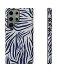 Midnight Blue Animal Print phone case, Animal Print Tough phone Case,iPhone 15 14 Pro Max | Glossy or Matte, Samsung Galaxy Tough Case S24 S23 S22 S21 Plus Ultra.-Phone Case-Dalge