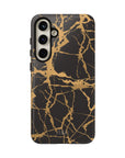 Marble Black and Gold Tough Case, iPhone Tough Case, Samsung Tough Case, Google Pixel Case, Gold marble  Phone Cover, iPhone Tough Case.