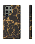 Marble Black and Gold Tough Case, iPhone Tough Case, Samsung Tough Case, Google Pixel Case, Gold marble  Phone Cover, iPhone Tough Case.