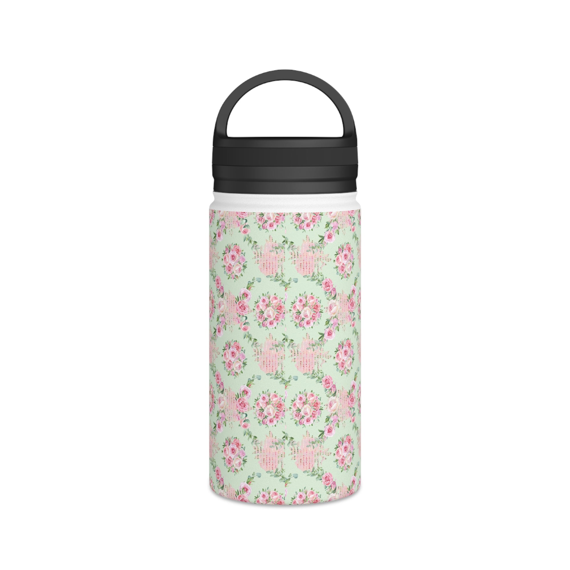 Shabby Chic Moments Stainless Steel Water Bottle, Handle Lid