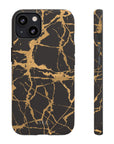 Marble Black and Gold Tough Case, iPhone Tough Case, Samsung Tough Case, Google Pixel Case, Gold marble  Phone Cover, iPhone Tough Case.