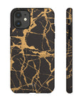 Marble Black and Gold Tough Case, iPhone Tough Case, Samsung Tough Case, Google Pixel Case, Gold marble  Phone Cover, iPhone Tough Case.