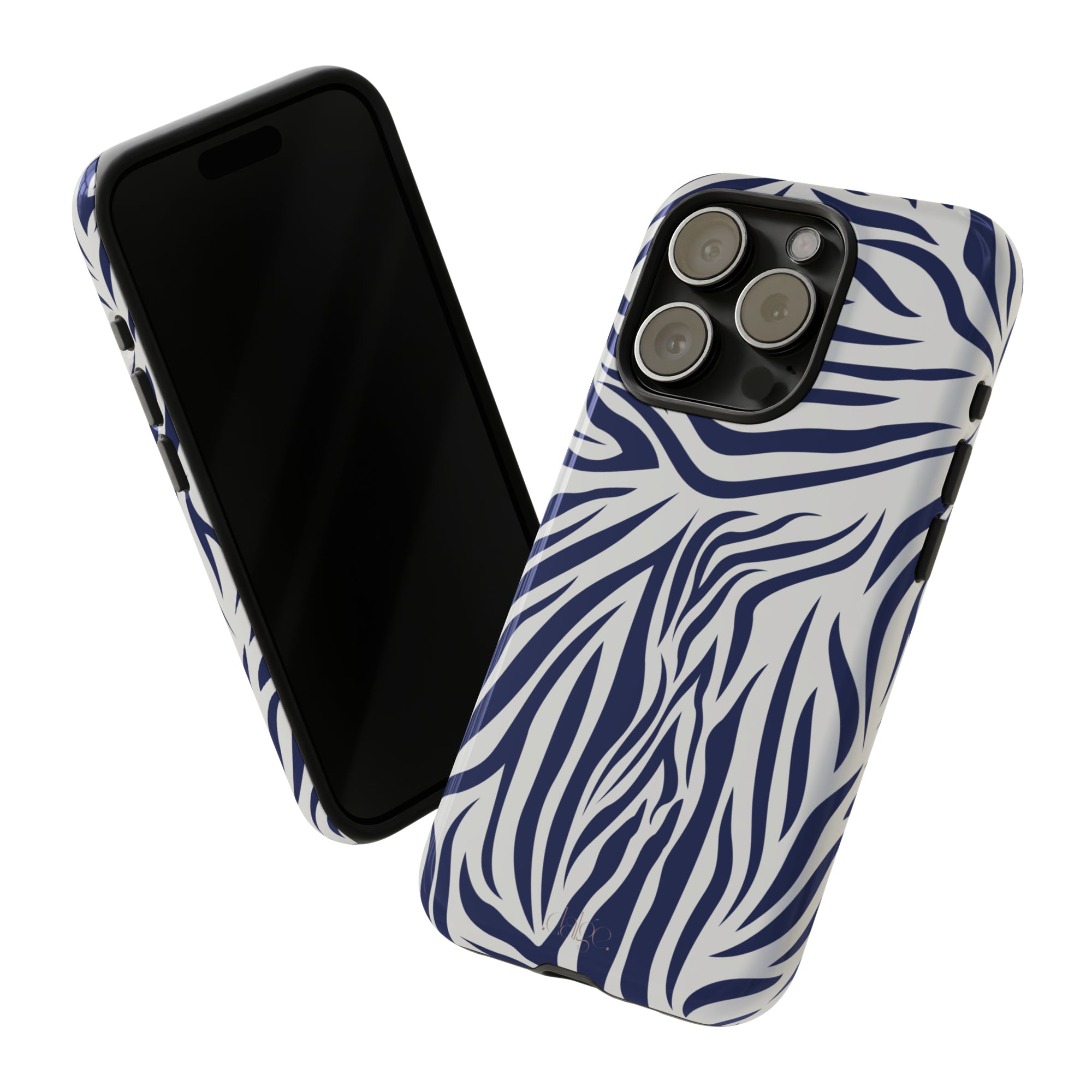 Midnight Blue Animal Print phone case, Animal Print Tough phone Case,iPhone 15 14 Pro Max | Glossy or Matte, Samsung Galaxy Tough Case S24 S23 S22 S21 Plus Ultra.-Phone Case-Dalge