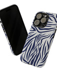 Midnight Blue Animal Print phone case, Animal Print Tough phone Case,iPhone 15 14 Pro Max | Glossy or Matte, Samsung Galaxy Tough Case S24 S23 S22 S21 Plus Ultra.-Phone Case-Dalge