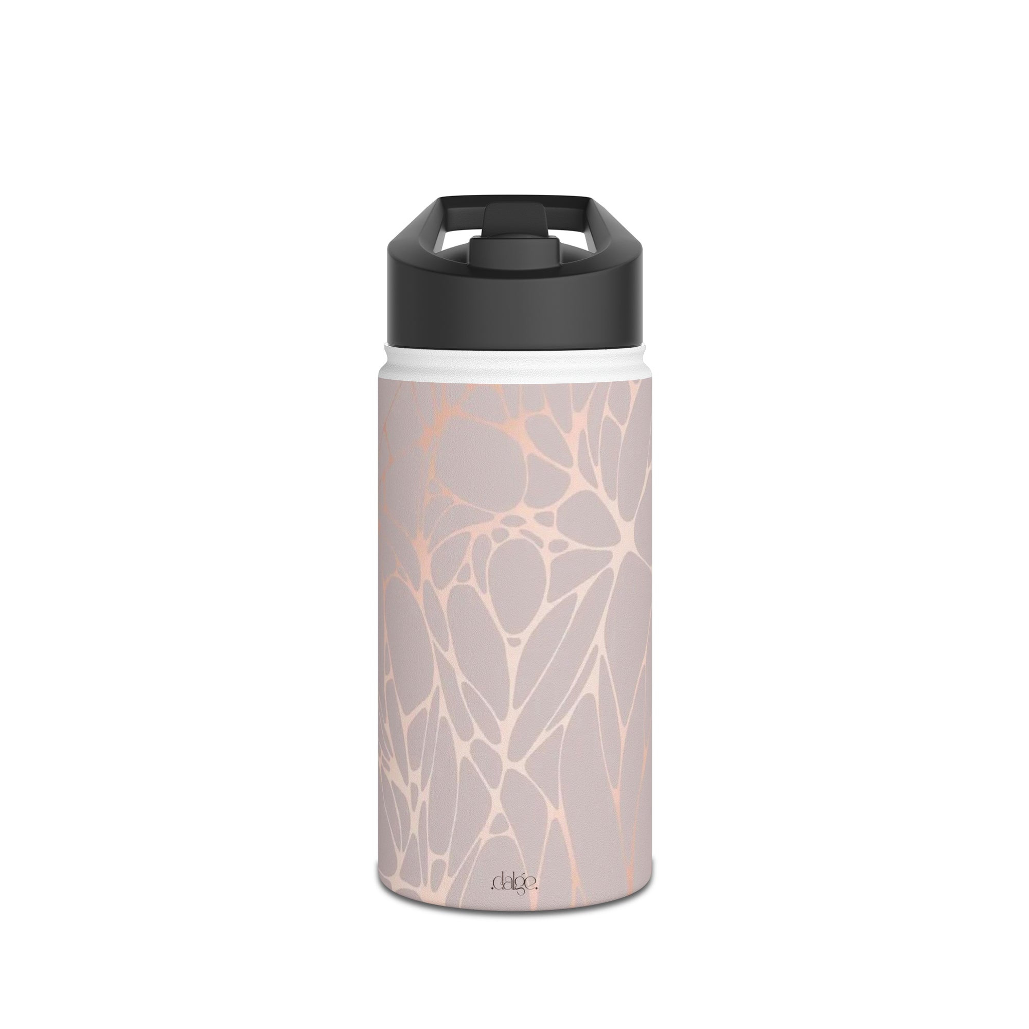 Rose Gold Stainless Steel Water Bottle, Rose Gold Water Bottle, Rose Gold Vintage Design Drinkware, vintage Drinkware, Trendy water bottle.-Mug-Dalge