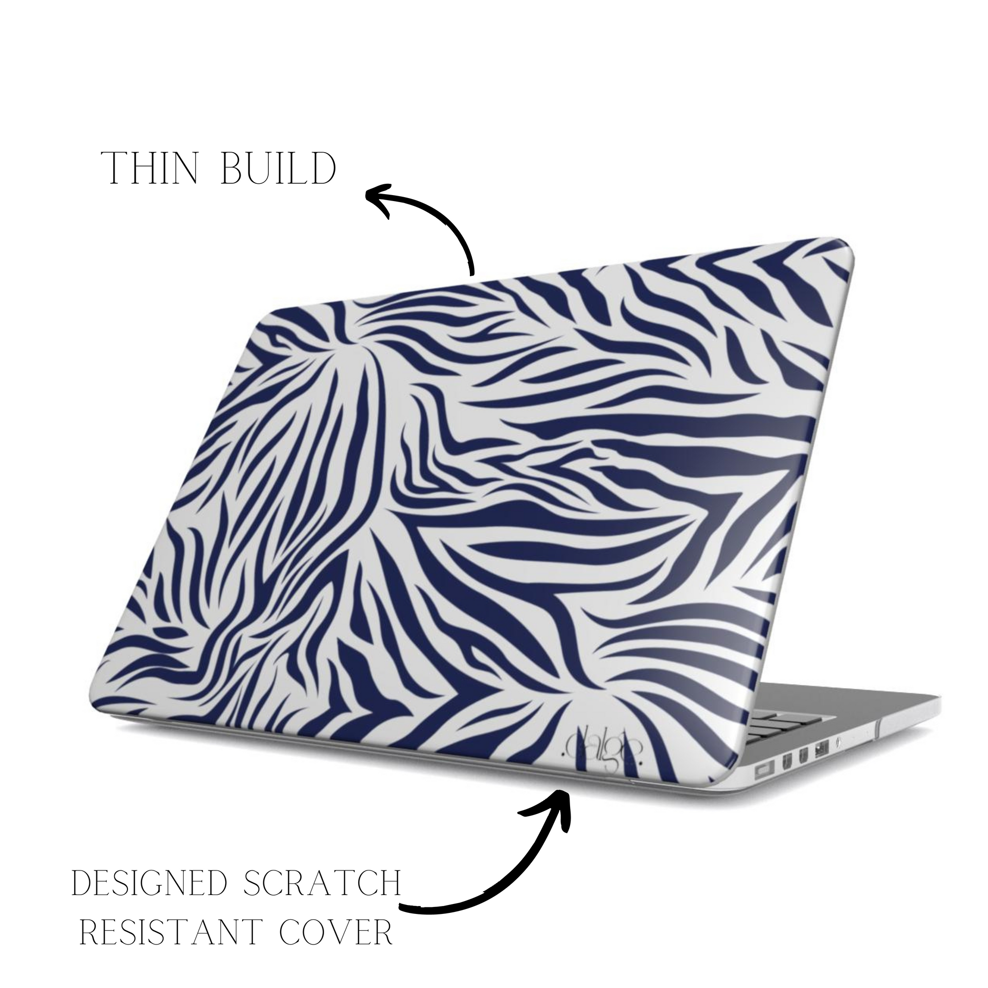 Midnight Blue Animal Print MacBook Case-Tech Accessories-Dalge