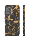 Marble Black and Gold Tough Case, iPhone Tough Case, Samsung Tough Case, Google Pixel Case, Gold marble  Phone Cover, iPhone Tough Case.