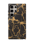 Marble Black and Gold Tough Case, iPhone Tough Case, Samsung Tough Case, Google Pixel Case, Gold marble  Phone Cover, iPhone Tough Case.