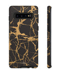 Marble Black and Gold Tough Case, iPhone Tough Case, Samsung Tough Case, Google Pixel Case, Gold marble  Phone Cover, iPhone Tough Case.