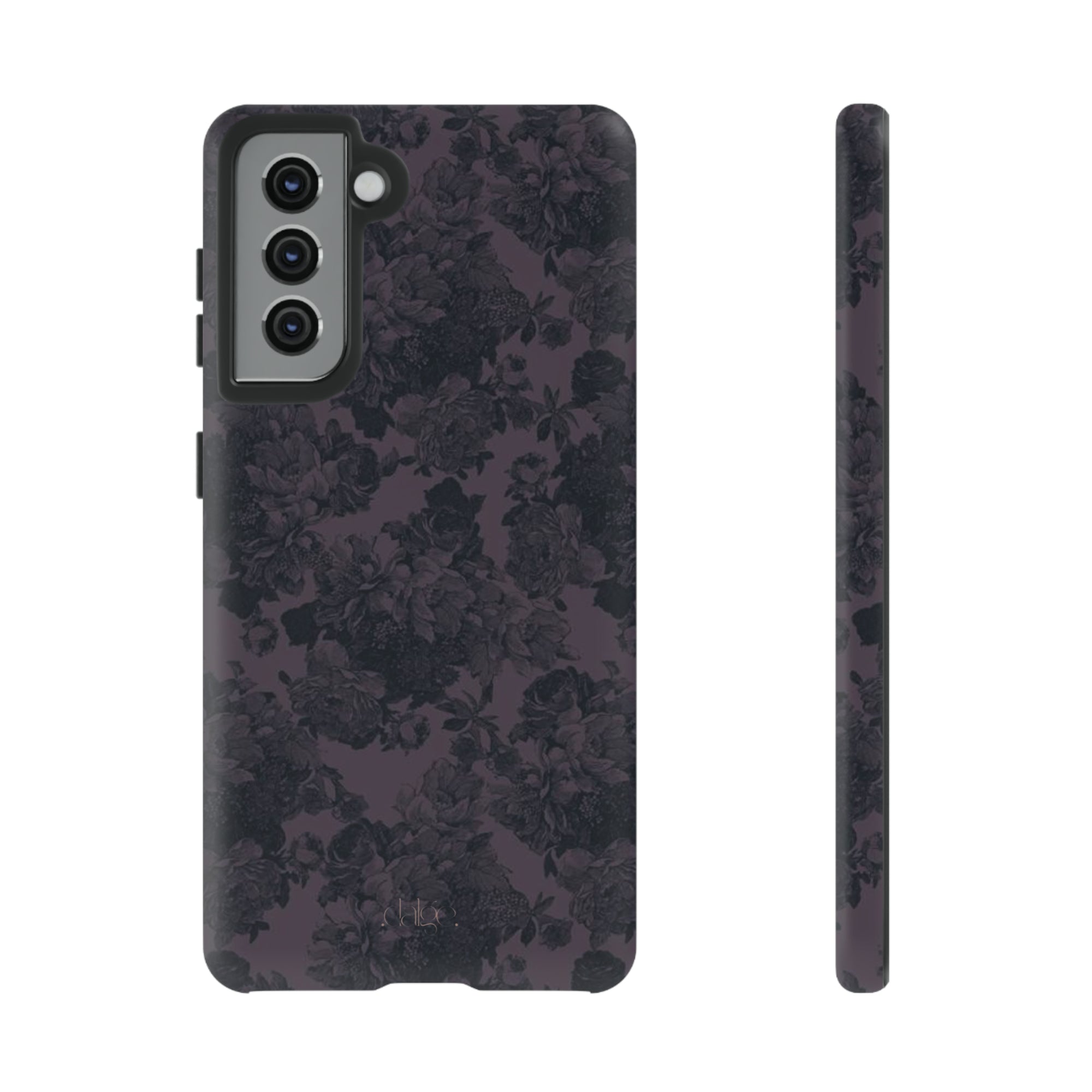 Dark floral phone case,vintage Retro Tough Case,iPhone 15 14 Pro Max| Glossy or Matte,Gothic, Samsung Galaxy Tough Case S24 S23 Plus Ultra-Phone Case-Dalge