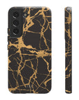 Marble Black and Gold Tough Case, iPhone Tough Case, Samsung Tough Case, Google Pixel Case, Gold marble  Phone Cover, iPhone Tough Case.