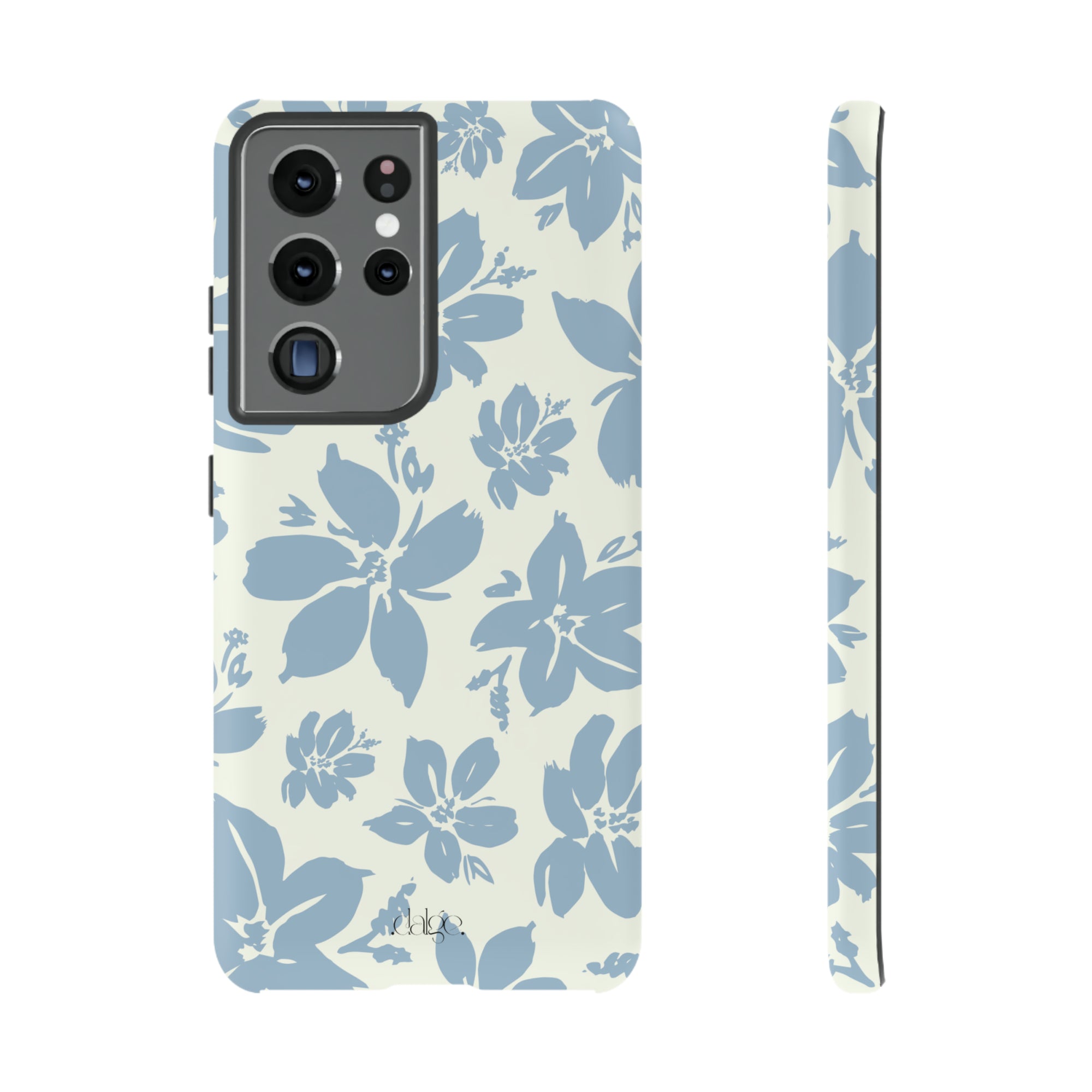 Cream Blue Aesthetic Pastel Floral Pastel phone case, Tough phone Case,iPhone 15 14 Pro Max | Glossy or Matte,Cream, Samsung Galaxy Tough Case S23 S22 S21 Plus Ultra.-Phone Case-Dalge