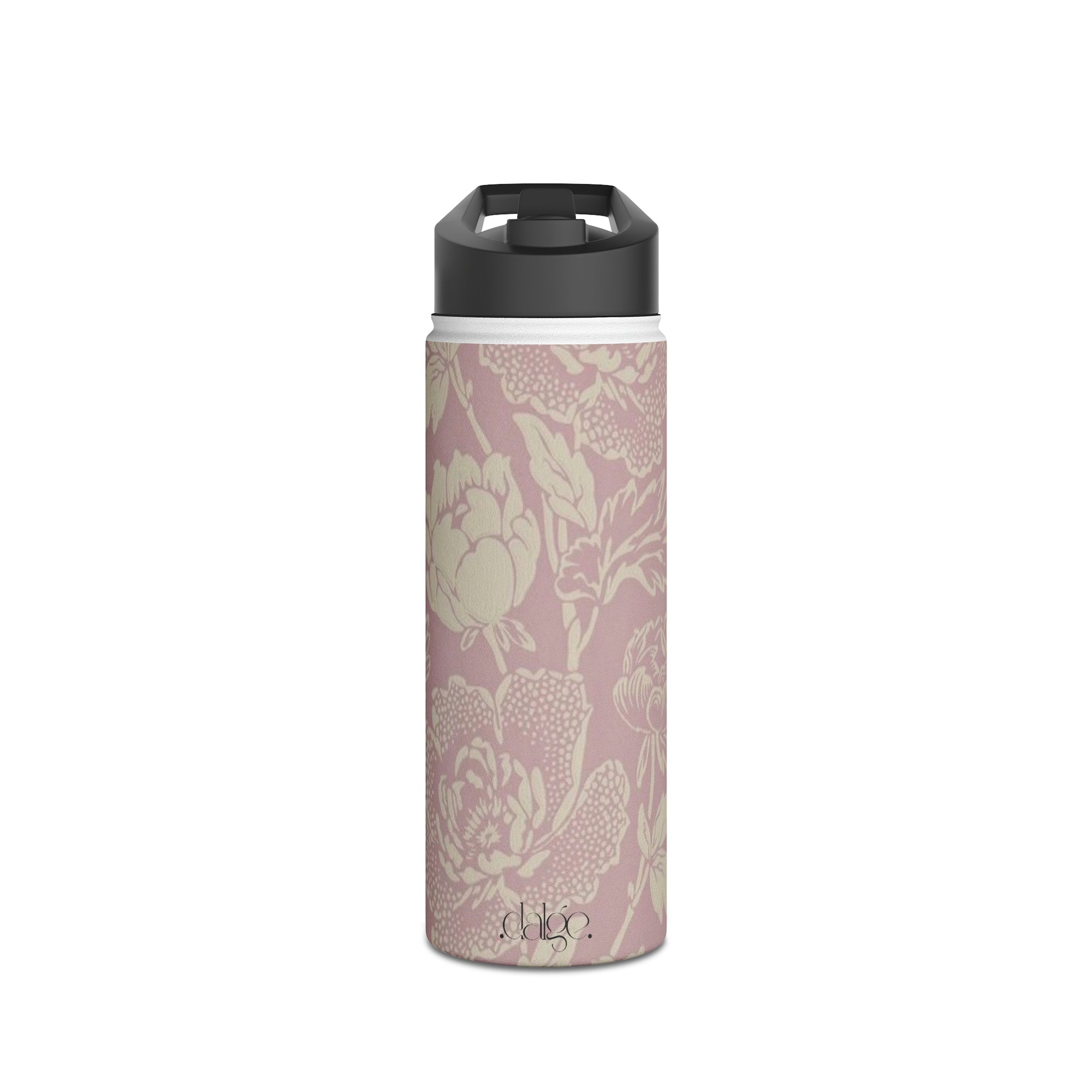 Pastel Floral Stainless Steel Water Bottle, Pastel Floral Water Bottle, Floral Vintage Design Drinkware, vintage Drinkware, Trendy water bottle-Mug-Dalge