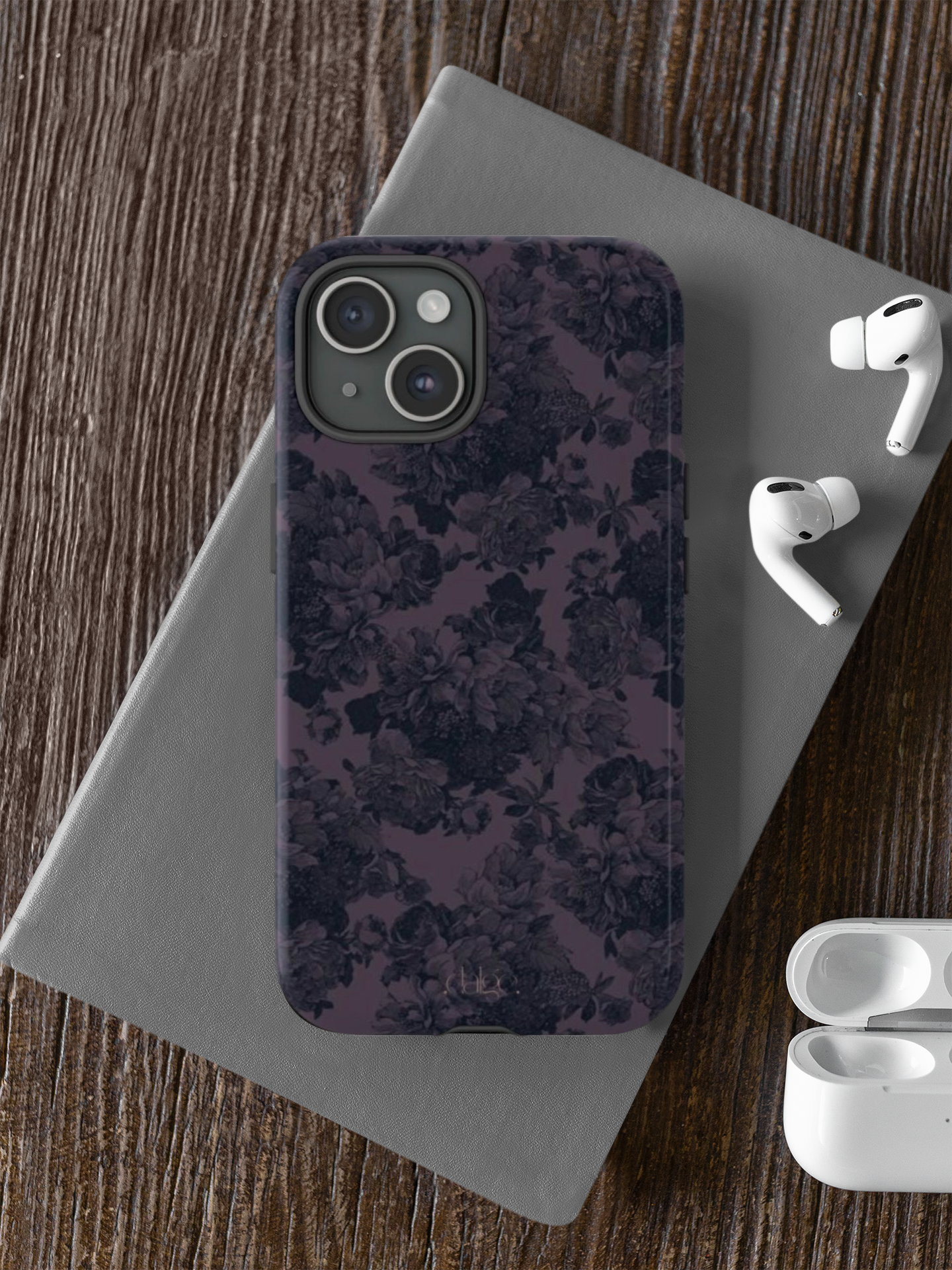 Dark floral phone case,vintage Retro Tough Case,iPhone 15 14 Pro Max| Glossy or Matte,Gothic, Samsung Galaxy Tough Case S24 S23 Plus Ultra-Phone Case-Dalge