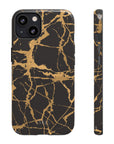 Marble Black and Gold Tough Case, iPhone Tough Case, Samsung Tough Case, Google Pixel Case, Gold marble  Phone Cover, iPhone Tough Case.