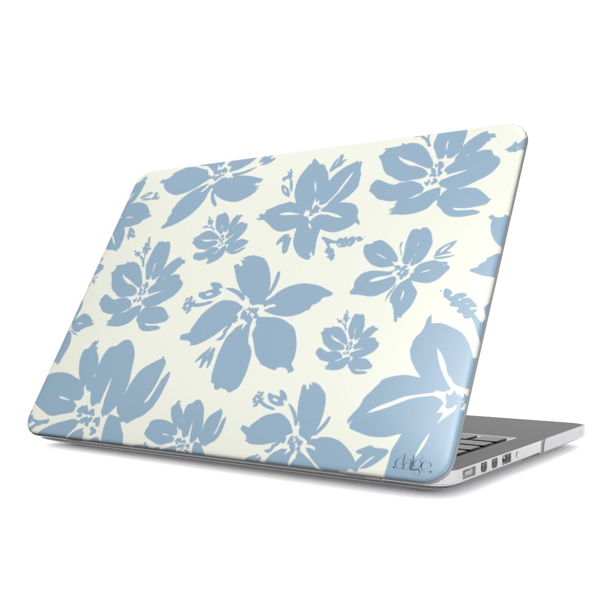 Cream Blue Pastel Floral MacBook Case-Tech Accessories-Dalge