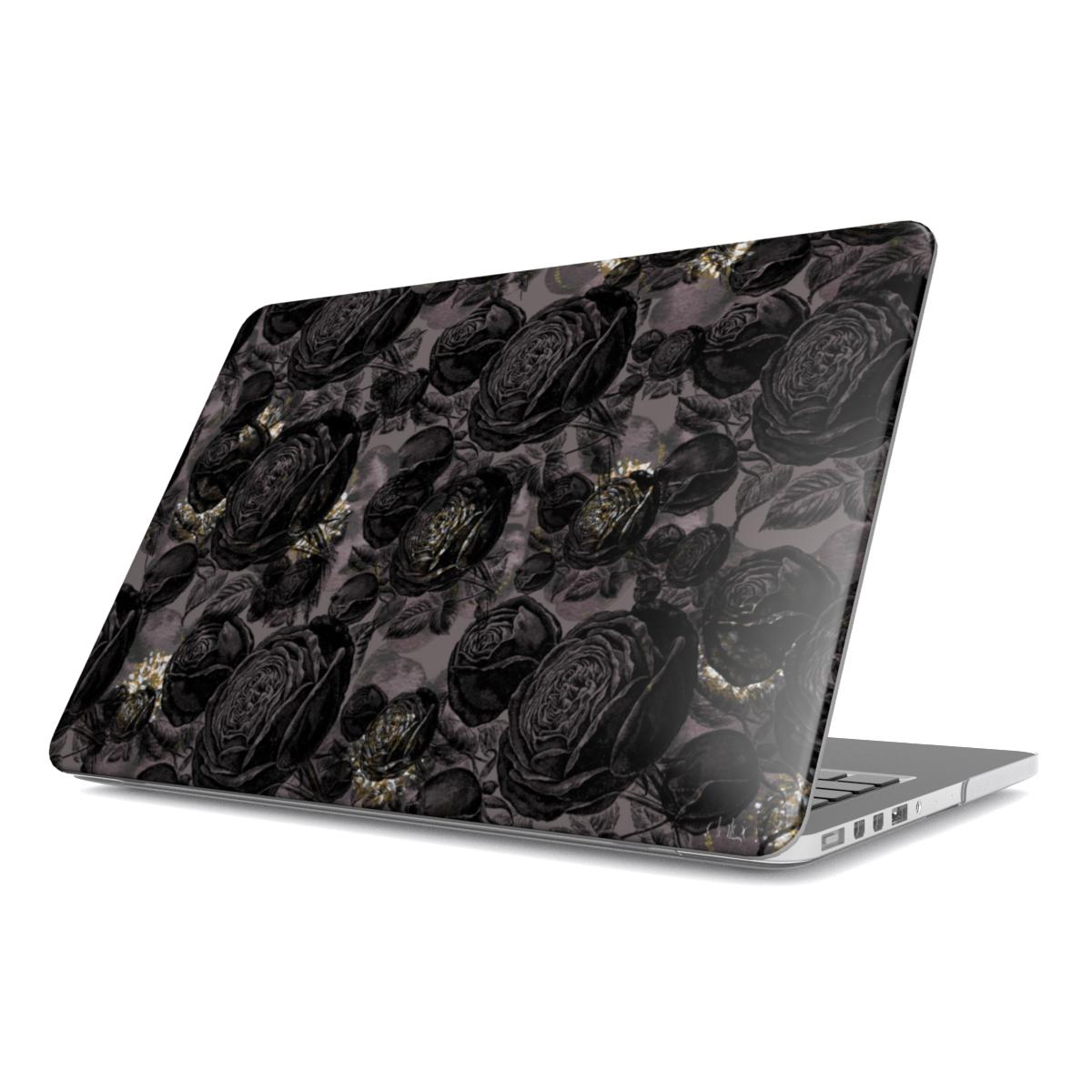 Dark Academia Floral MacBook Case-Tech Accessories-Dalge