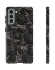 Dark floral Vintage phone case,Black retro Tough Case,iPhone 15 14 Pro Max|Glossy or Matte,Gothic, Galaxy Tough Case S23 S22 S21 Plus Ultra.-Phone Case-Dalge