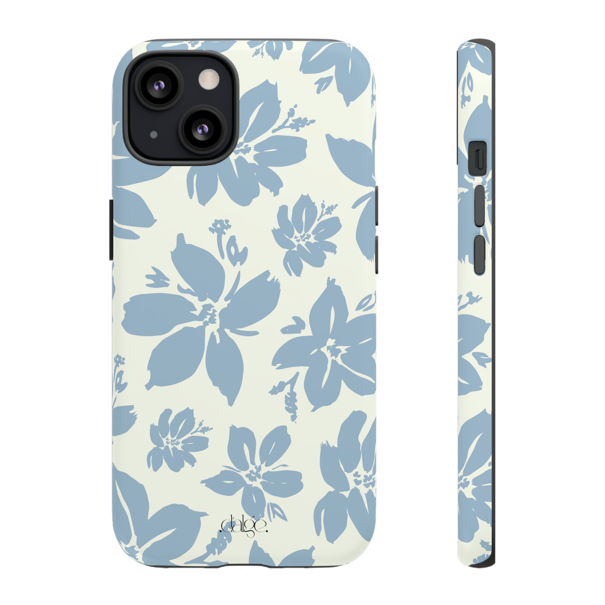 Cream Blue Aesthetic Pastel Floral Pastel phone case, Tough phone Case,iPhone 15 14 Pro Max | Glossy or Matte,Cream, Samsung Galaxy Tough Case S23 S22 S21 Plus Ultra.-Phone Case-Dalge