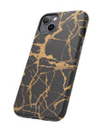 Marble Black and Gold Tough Case, iPhone Tough Case, Samsung Tough Case, Google Pixel Case, Gold marble  Phone Cover, iPhone Tough Case.