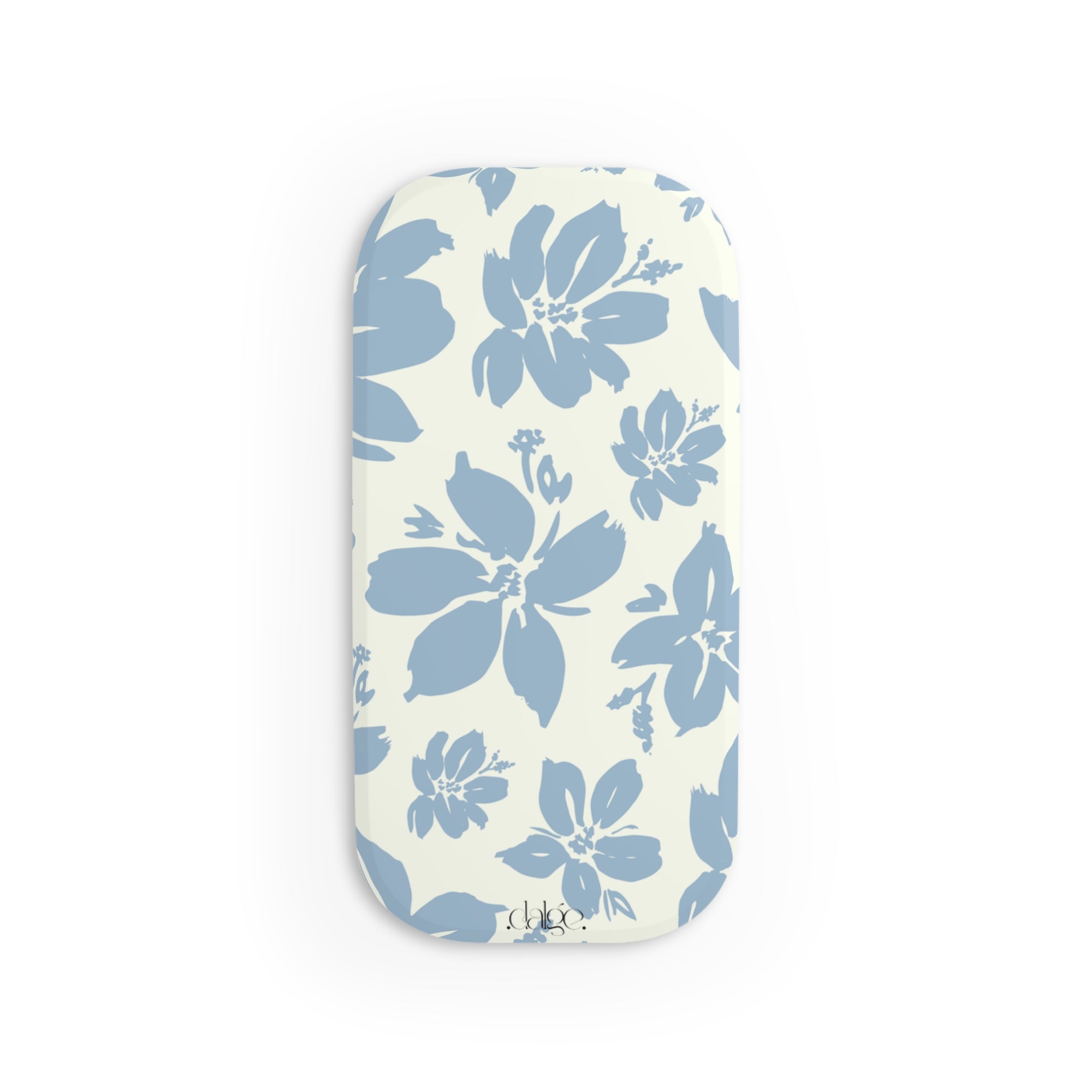 Cream Blue Pastel Floral Phone Grip,Floral Grip,Cream Blue Aesthetic Pastel Floral Phone Click-on, Phone Click-on grip, pastel Click-on, Floral Grip-Accessories-Dalge