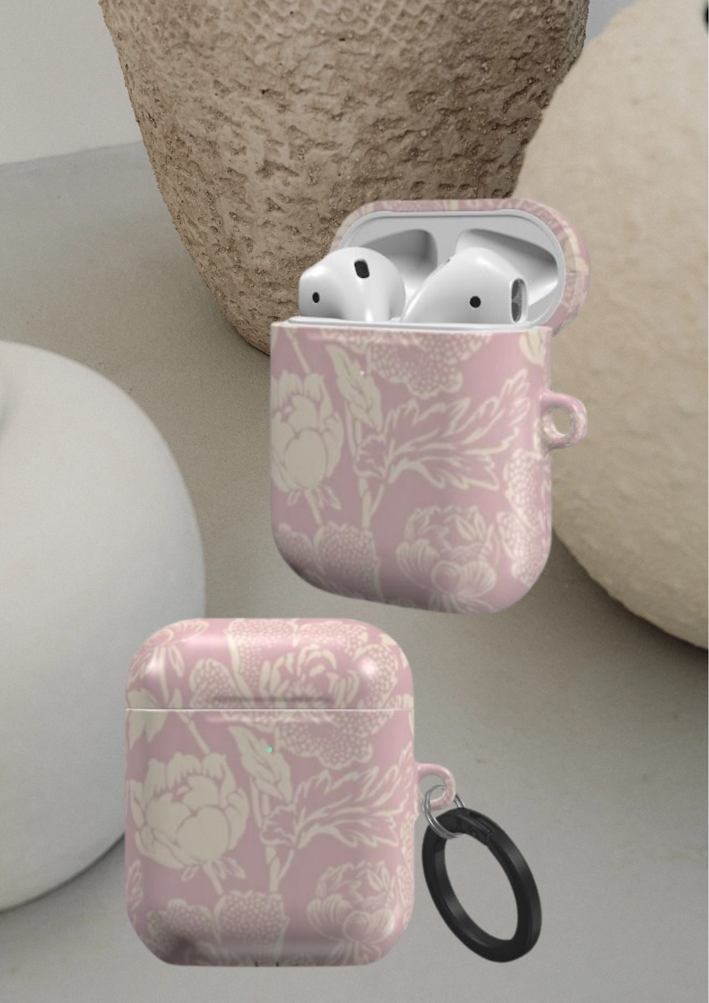 Pastel Floral AirPod case, wrapped around pastel floral print.-Tech Accessories-Dalge