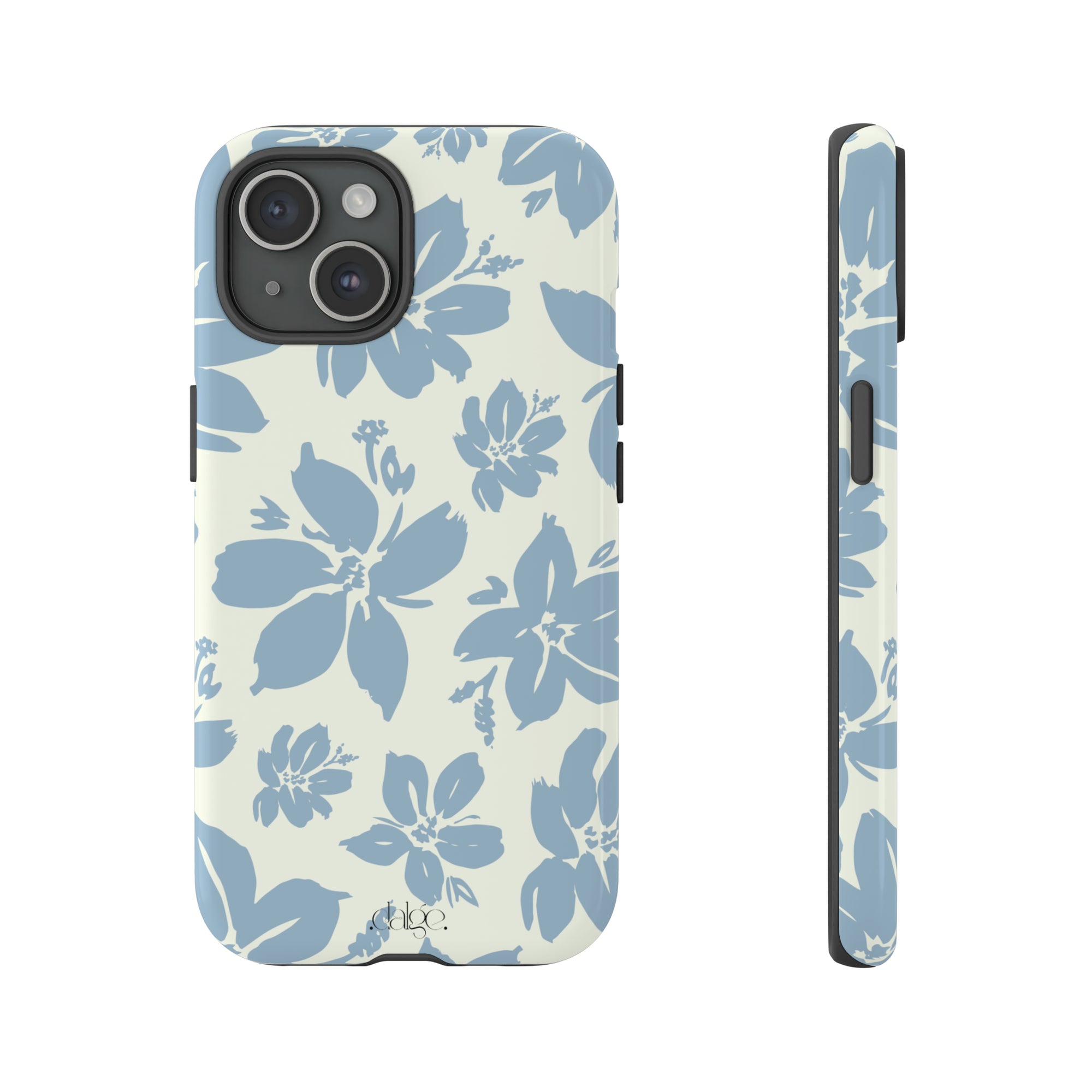 Cream Blue Aesthetic Pastel Floral Pastel phone case, Tough phone Case,iPhone 15 14 Pro Max | Glossy or Matte,Cream, Samsung Galaxy Tough Case S23 S22 S21 Plus Ultra.-Phone Case-Dalge