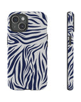 Midnight Blue Animal Print phone case, Animal Print Tough phone Case,iPhone 15 14 Pro Max | Glossy or Matte, Samsung Galaxy Tough Case S24 S23 S22 S21 Plus Ultra.-Phone Case-Dalge