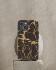 Marble Black and Gold Tough Case, iPhone Tough Case, Samsung Tough Case, Google Pixel Case, Gold marble  Phone Cover, iPhone Tough Case.