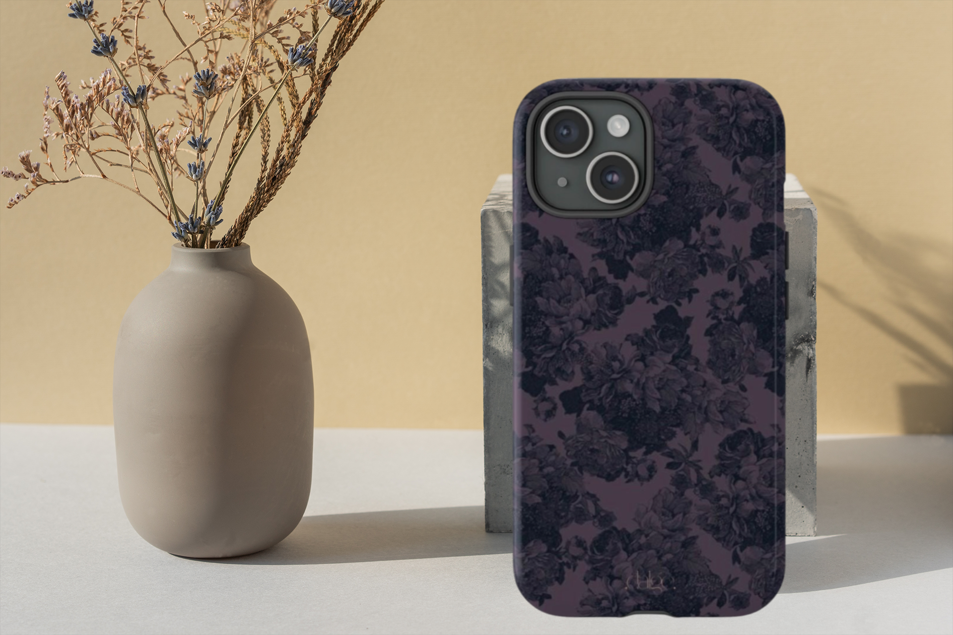 Dark floral phone case,vintage Retro Tough Case,iPhone 15 14 Pro Max| Glossy or Matte,Gothic, Samsung Galaxy Tough Case S24 S23 Plus Ultra-Phone Case-Dalge