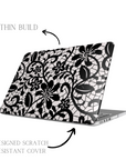 A Muse Laptop Case | Chic Black & White Floral