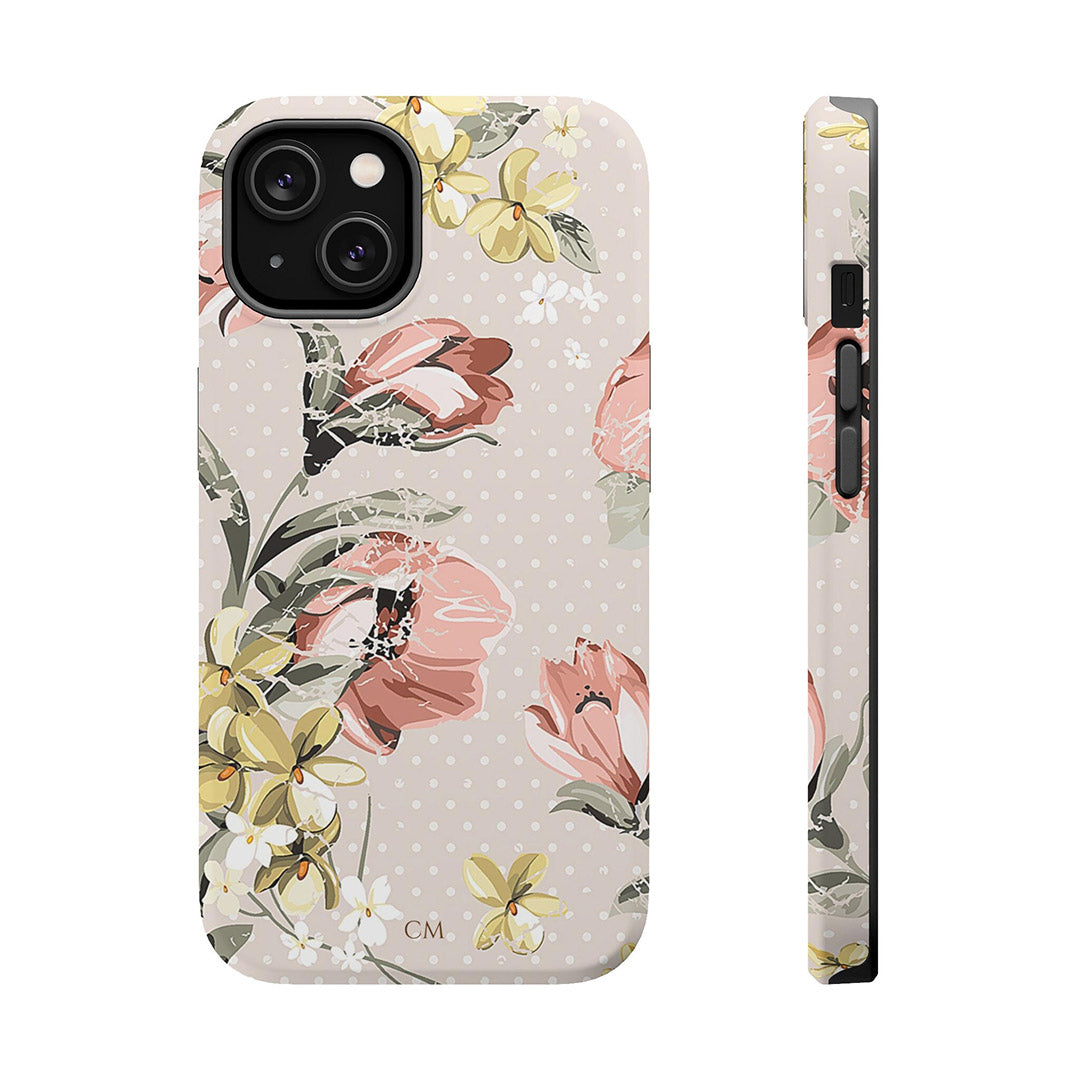 Vintage Love MagSafe Tough Case, Pastel Floral design-Phone Cases-Dalge