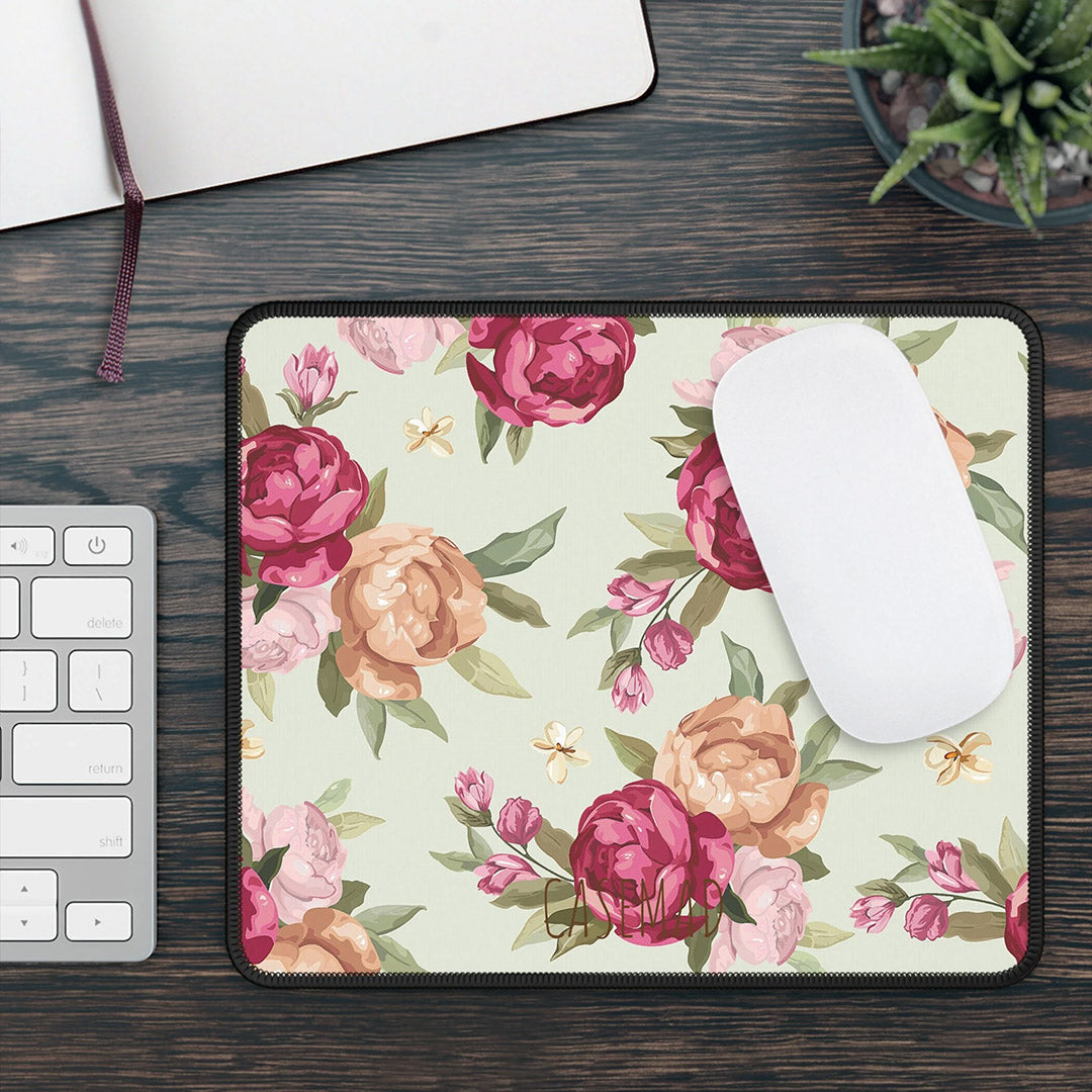 Mousepad Office Decor For Women Men Desk Accessories Gift For Coworker, Peony Dance Gaming Mouse Pad-Mouse Pads-Dalge