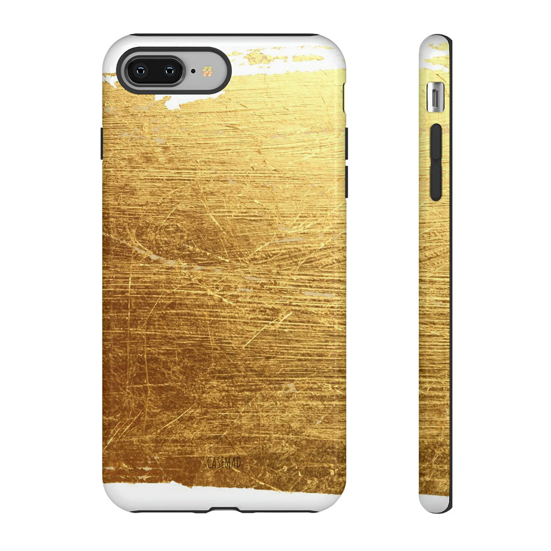 Gold Tough Phone Case, Phone Case Art Cover For iPhone 15 Pro Max, 14 Pro, Mini, 13 Pro, 12 Mini, 11, XS, XR, Samsung Galaxy S23, Google-Phone Cases-Dalge