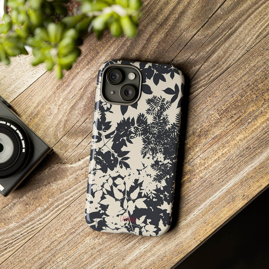 Dark Floral Tough Case, Samsung Galaxy Tough Phone Cases S21, S22, S23 Plus, Ultra | iPhone 15, Victorian Gothic Floral, Glossy Or Matte-Phone Cases-Dalge