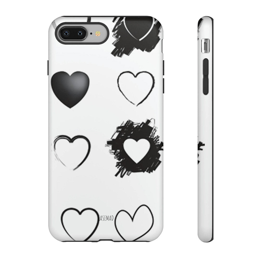 Be My Valentine Tough Phone Case, iPhone Tough Case, Samsung Tough Case, Google Pixel Case, Black And White Phone Cover, iPhone Tough Case-Phone Cases-Dalge