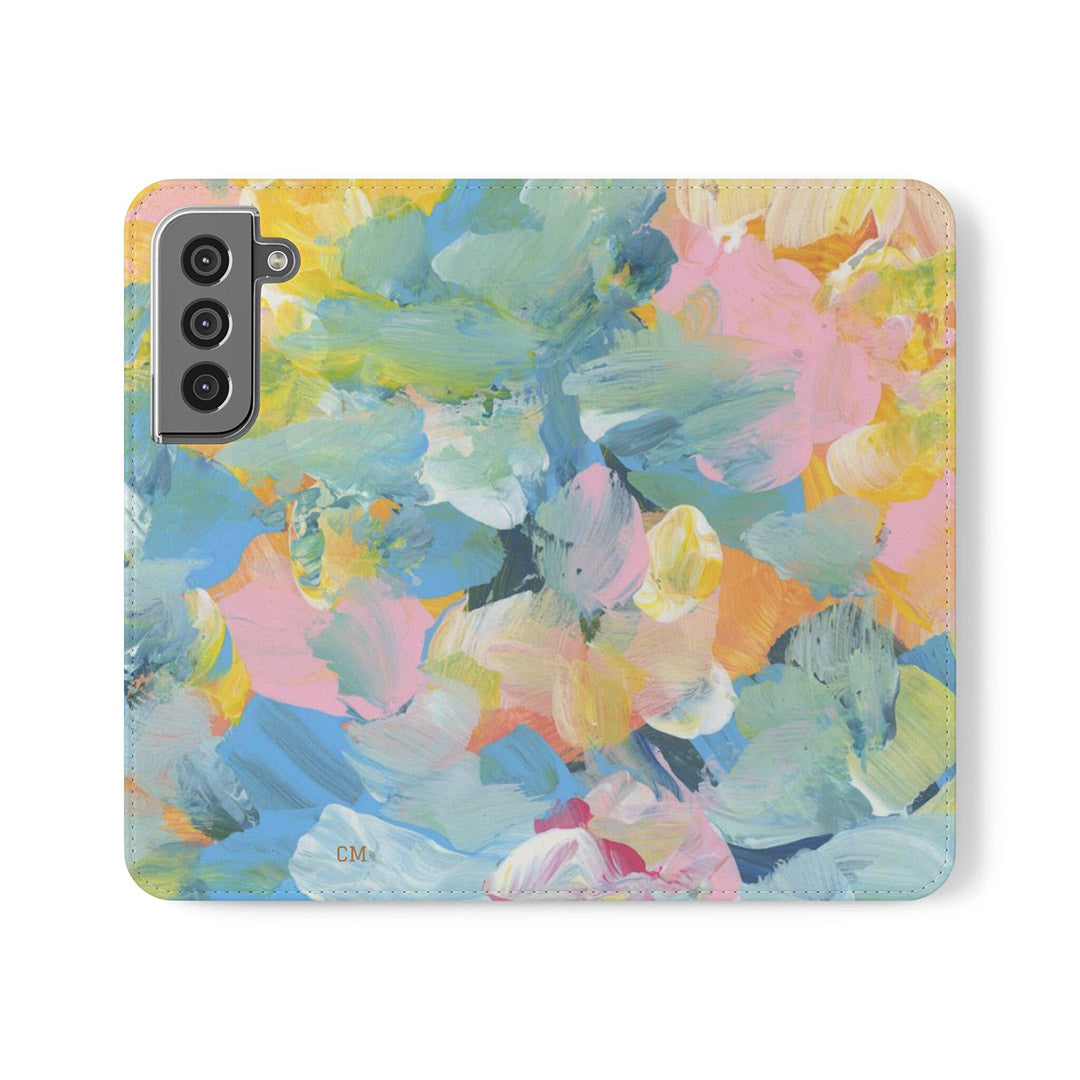 Graffite Flip Wallet Phone Case, Personalised Wallet Phone Case Custom Tie Dye Floral For iPhone 13 12 11 Samsung Galaxy S22 Birthday Gifts-Phone Cases-Dalge