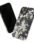 Dark Floral Tough Case, Samsung Galaxy Tough Phone Cases S21, S22, S23 Plus, Ultra | iPhone 15, Victorian Gothic Floral, Glossy Or Matte-Phone Cases-Dalge