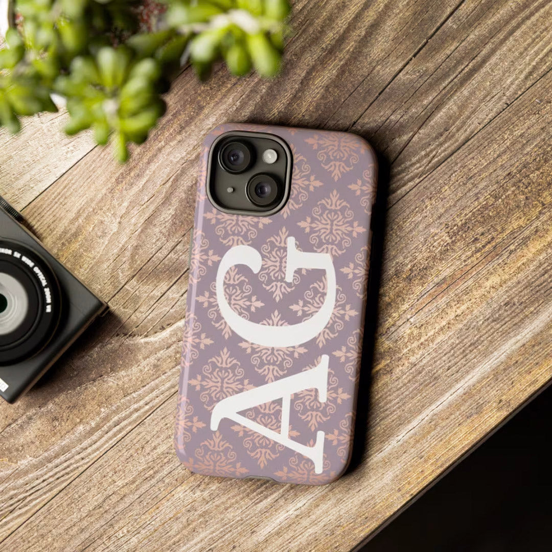 Personalized Initials Phone Case For iPhone 15, 14, 13 Pro Max, Custom Case For Samsung Galaxy S23, S22 Ultra, Pixel 7, Tough Case For Phone-Phone Cases-Dalge