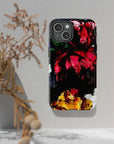 Dark Floral Phone Case, iPhone Tough Case 11, 12, 13, 14, 15 Pro Max, Pro Max, Mini, Samsung Galaxy, Vibrant Color Case, Glossy | Matte Phone Cases-Phone Cases-Dalge