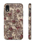 Brown Aesthetics Phone Case, Taupe Aesthetics Case, Satin Bow iPhone 15, Ribbons iPhone 14 Case, Girly Bows Case. Girly Taupe Phone Case-Phone Cases-Dalge