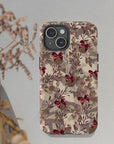 Brown Aesthetics Phone Case, Taupe Aesthetics Case, Satin Bow iPhone 15, Ribbons iPhone 14 Case, Girly Bows Case. Girly Taupe Phone Case-Phone Cases-Dalge