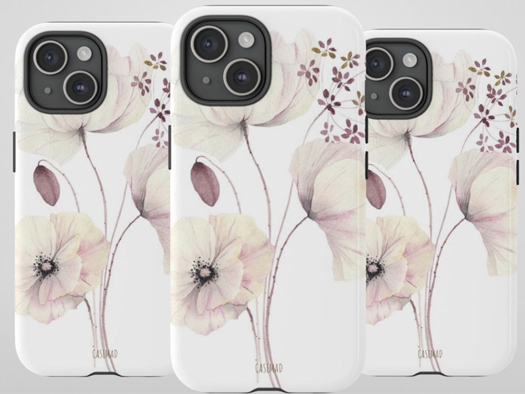 Botanical Floral Tough Phone Case, iPhone 15, 15 Pro Max 14 13 Pro Max iPhone 12 Case iPhone XS Max Case iPhone11 Samsung Galaxy S23 Ultra-Phone Cases-Dalge