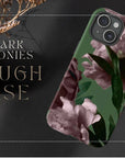 Dark Peonies Floral Phone Case, iPhone Tough Cases For 15, 14, 13, 12, 11, Pro Max, Mini, Samsung Galaxy Cases, Google Pixel Cases, Glossy Mat-Phone Cases-Dalge