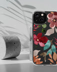 Fall Aesthetic Floral Clear Phone Case For iPhone 14 13 12 11 Galaxy S22 S21 Personalized Gift Idea, Cute Phone Case, Flower Case-Phone Cases-Dalge