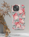 Dreamy Pink Bow Case, iPhone 15, iPhone 14, iPhone 13, 12, Galaxy S23, S22, Girly Bow Case, Pink Aesthetics, Girly Ribbons, Cute Bows Case-Phone Cases-Dalge